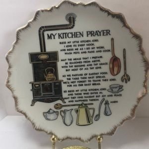 Vintage Wall Plate My Kitchen Prayer 7”